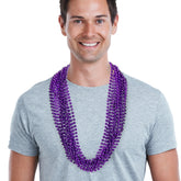 Purple 7mm Bead 33" Necklaces
